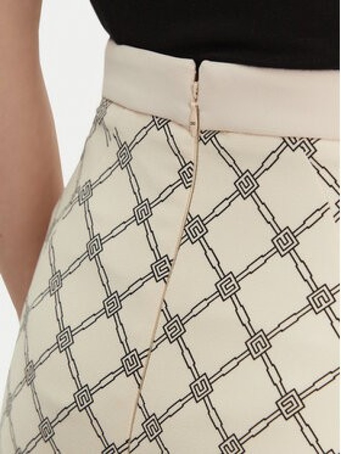 Elisabetta Franchi Spódnica mini GO-S03-51E2-V320 Écru Regular Fit
