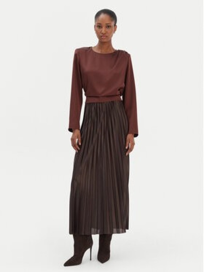 Rinascimento Bluzka CFC0126404003 Brązowy Regular Fit