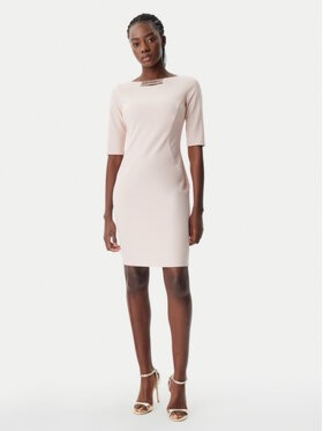 Rinascimento Sukienka koktajlowa CFC0122958003 Różowy Regular Fit