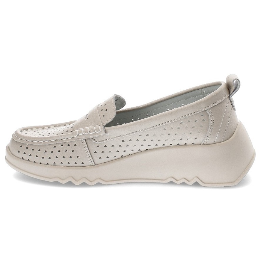 Beżowe Półbuty S.Barski Wygodne Obuwie Damskie