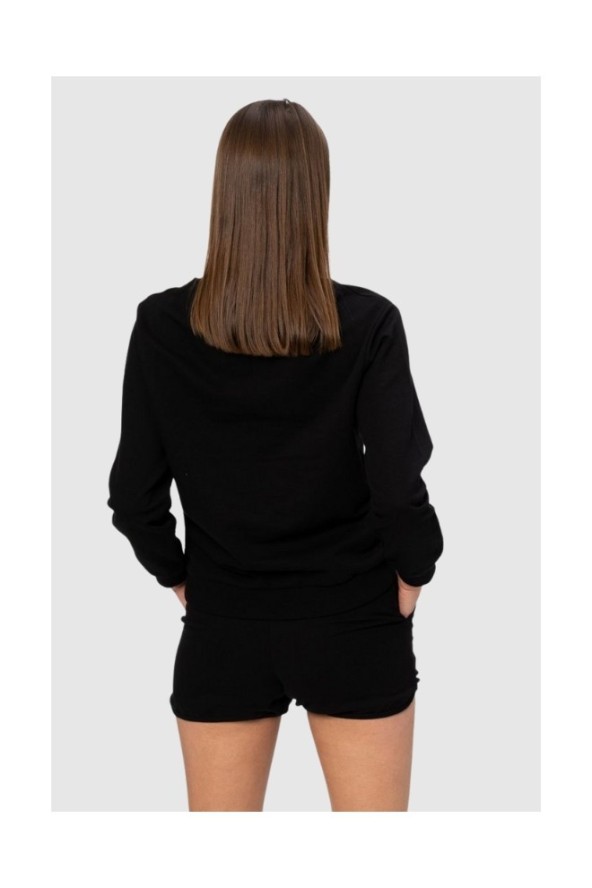 MOSCHINO Czarna bluza damska ze złotym logo, Rozmiar M