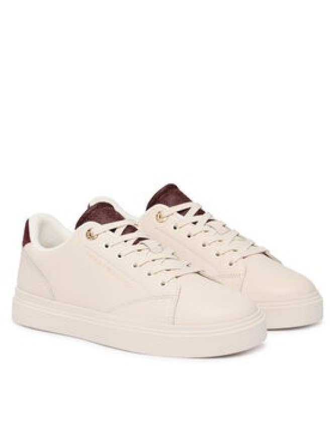 Tommy Hilfiger Sneakersy Th Feminine Cupsole Monogram FW0FW09606 Kremowy