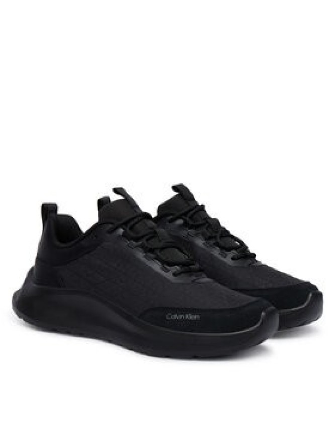 Calvin Klein Sneakersy Light Eva Runn Laceup Aop HW0HW03292 Czarny