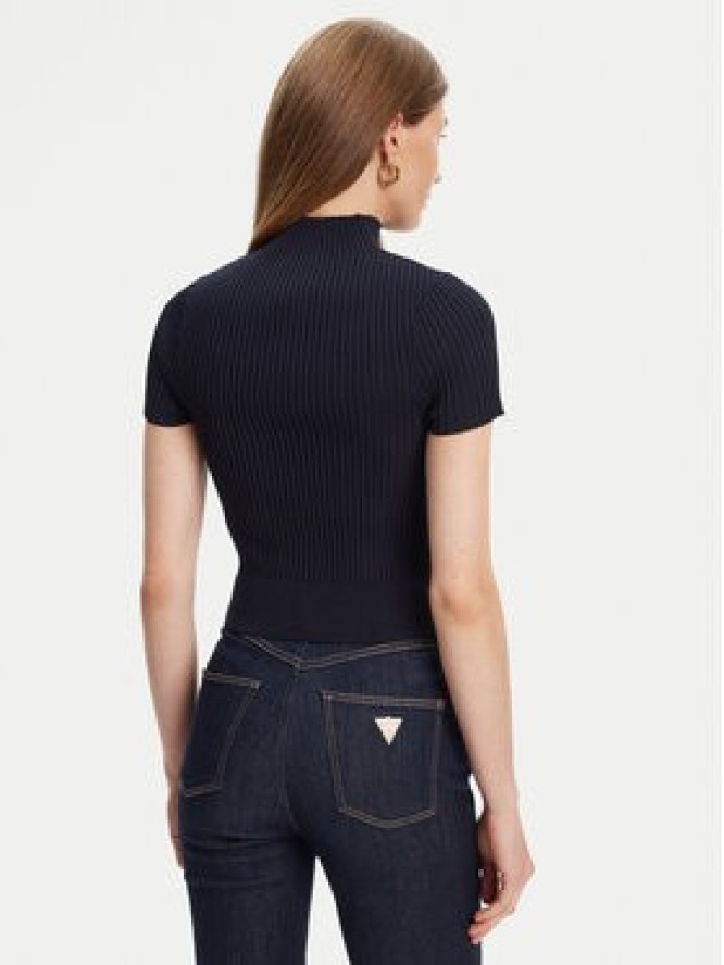 Guess Sweter W5YR04 Z0040 Granatowy Regular Fit