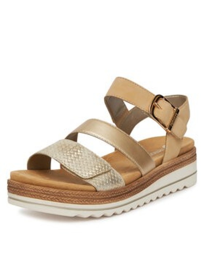 Remonte Sandały D0Q55-91 Złoty