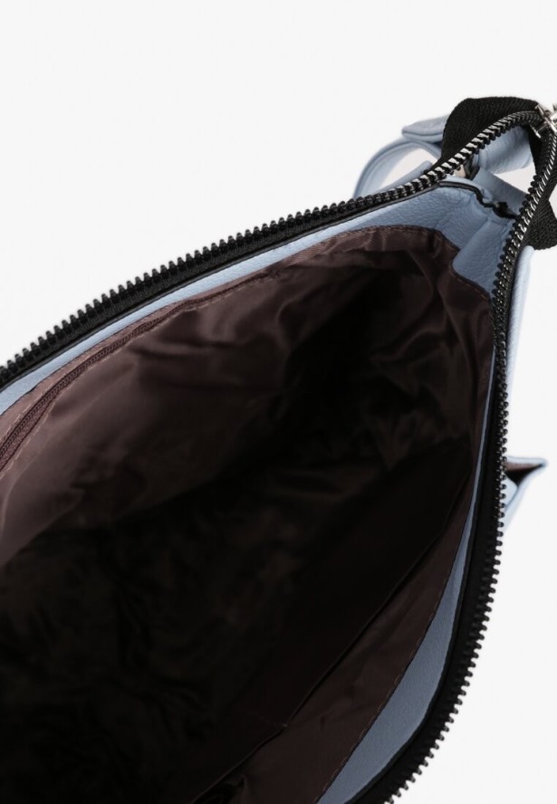 Niebieska Torebka Listonoszka z Regulowanym Paskiem Nanellisa