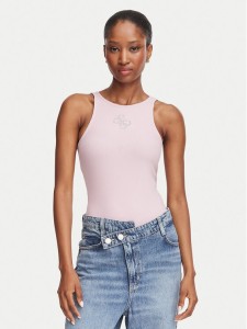 Guess Top W6RP39 KD092 Różowy Regular Fit