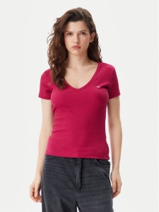 Tommy Jeans T-Shirt Essential DW0DW17385 Różowy Slim Fit
