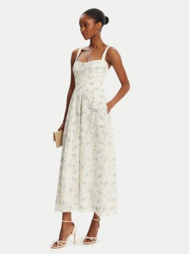 Bardot Sukienka letnia Adaline Broderie 58655DB3 Biały Regular Fit