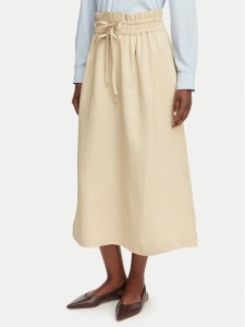 BOSS Spódnica trapezowa C_Vakola 50558615 Beżowy Regular Fit