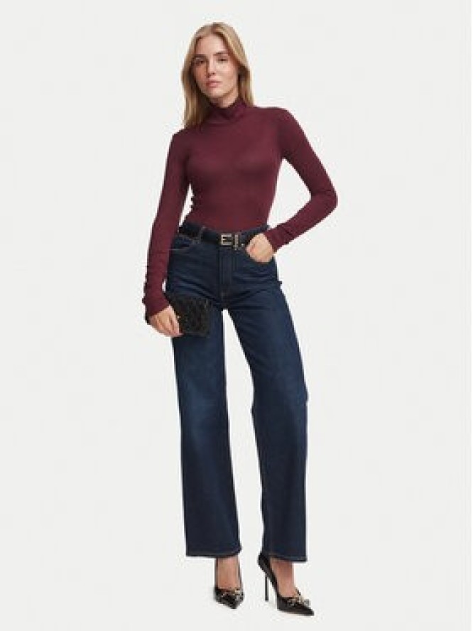 Guess Golf W4BP14 KCGM2 Bordowy Slim Fit