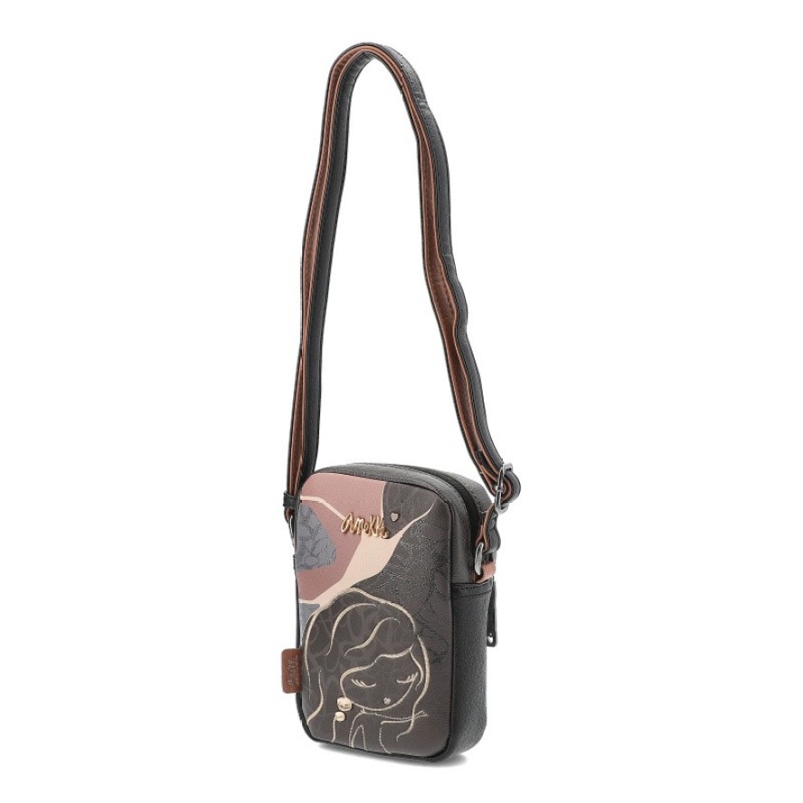 Brązowa Mała Torebka Damska Na Ramię Anekke