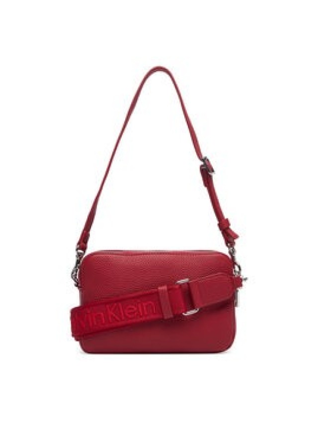 Calvin Klein Torebka Webbing 2X Strap Camera Bag LV04F3656G Czerwony