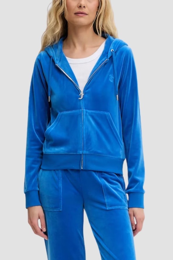JUICY COUTURE Chabrowa bluza damska Robertson Hoodie, Rozmiar M