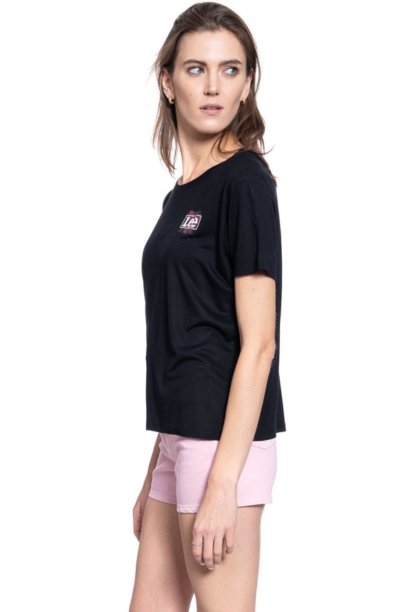 DAMSKI T-SHIRT LEE RELAXED FIT TEE BLACK L40CBW01 112108491
