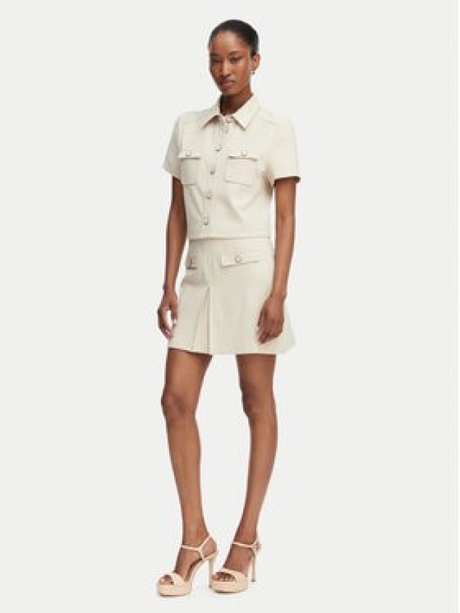 Guess Koszula W6RH83 KCMU2 Beżowy Regular Fit
