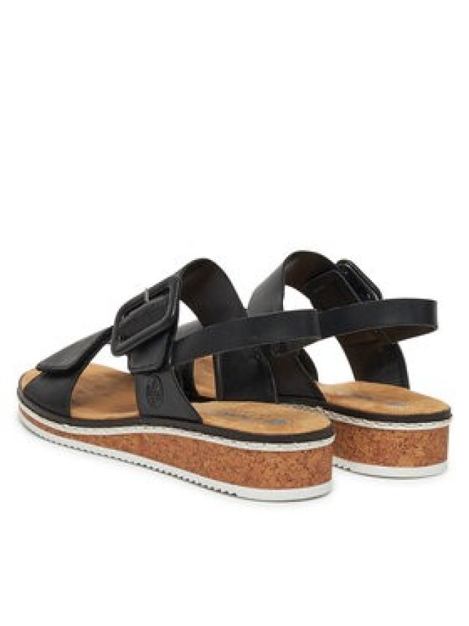 Rieker Sandały V3667-00 Czarny