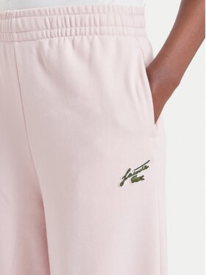 Lacoste Spodnie dresowe XF8392 Różowy jasny Regular Fit