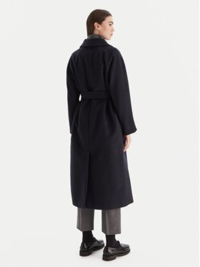 Weekend Max Mara Płaszcz wełniany Tempera 2525016082 Granatowy Regular Fit