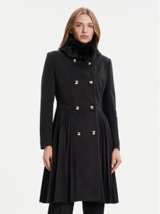 Rinascimento Płaszcz przejściowy CFC0125794003 Czarny Regular Fit