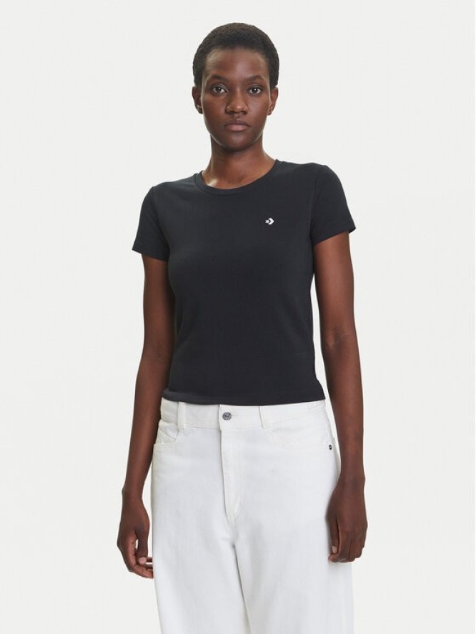 Converse T-Shirt 10027252-A02 Czarny Slim Fit