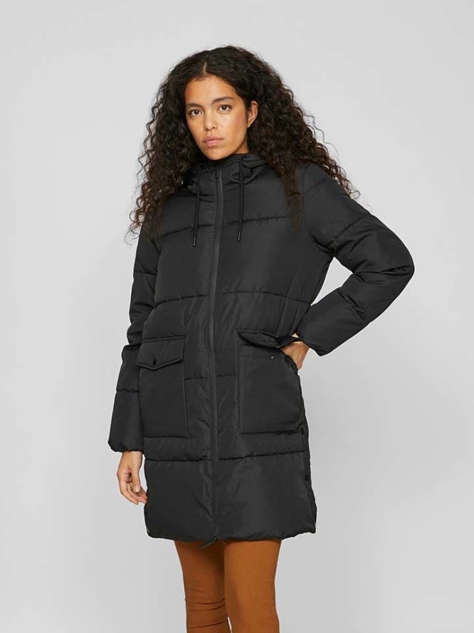 Vila Płaszcz zimowy w kolorze czarnym rozmiar: 38