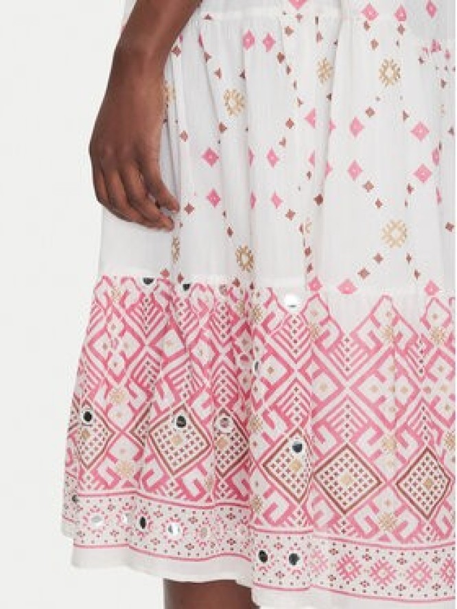 Iconique Sukienka letnia IC25-036 Biały Regular Fit