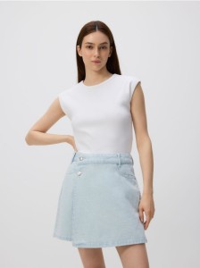Jeansowe spódnico-szorty - niebieski
