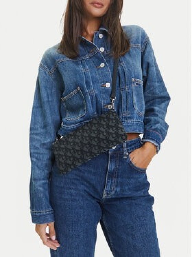 Calvin Klein Jeans Torebka Logo Jacquard Sophie Top Zip LV04K3183G Czarny