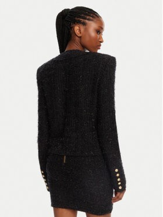 Balmain Kardigan DF1SK249KG43 Czarny Regular Fit