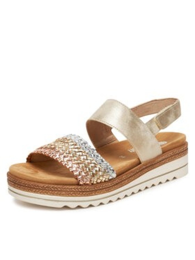 Remonte Sandały D0Q56-90 Złoty