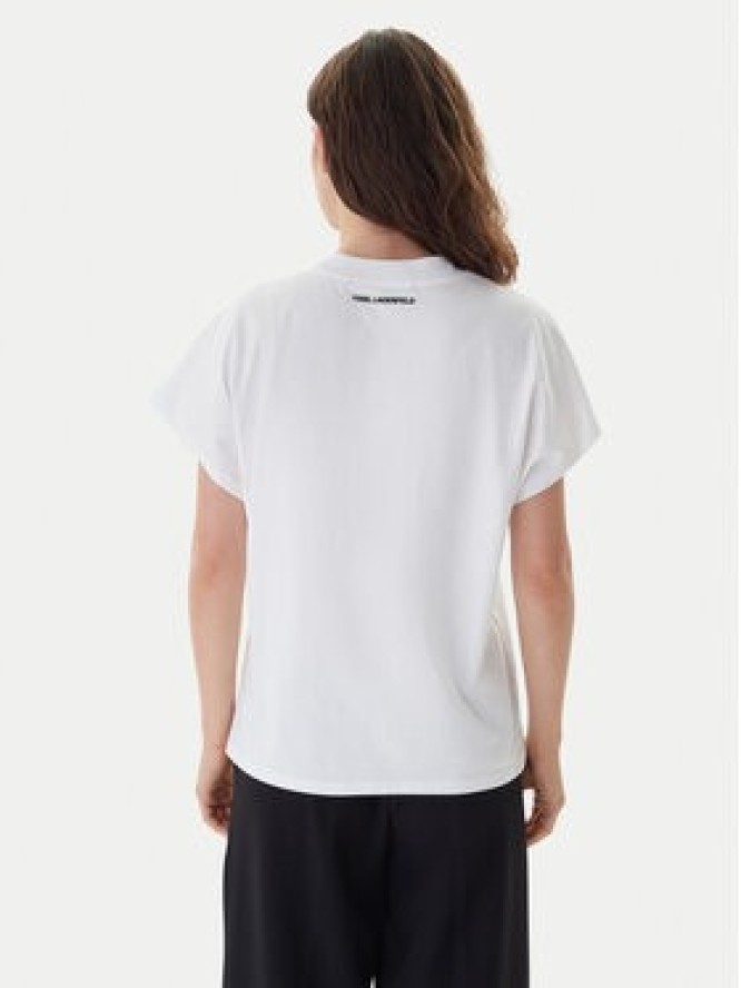 KARL LAGERFELD T-Shirt A2W17115 Biały Loose Fit
