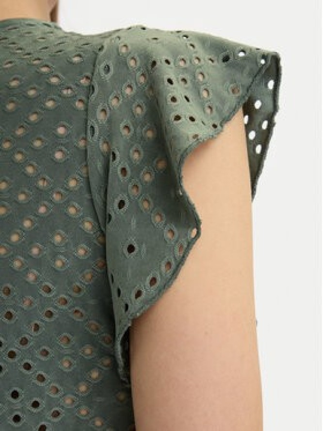 Vero Moda Bluzka Tassa 10286067 Zielony Loose Fit