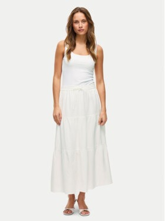 Vila Spódnica maxi Lania 14105428 Biały Regular Fit
