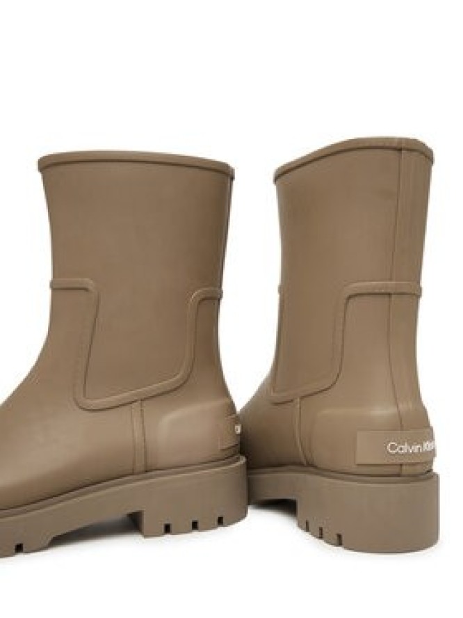 Calvin Klein Jeans Kalosze Mid Rainboot Rubber YW0YW02004 Brązowy