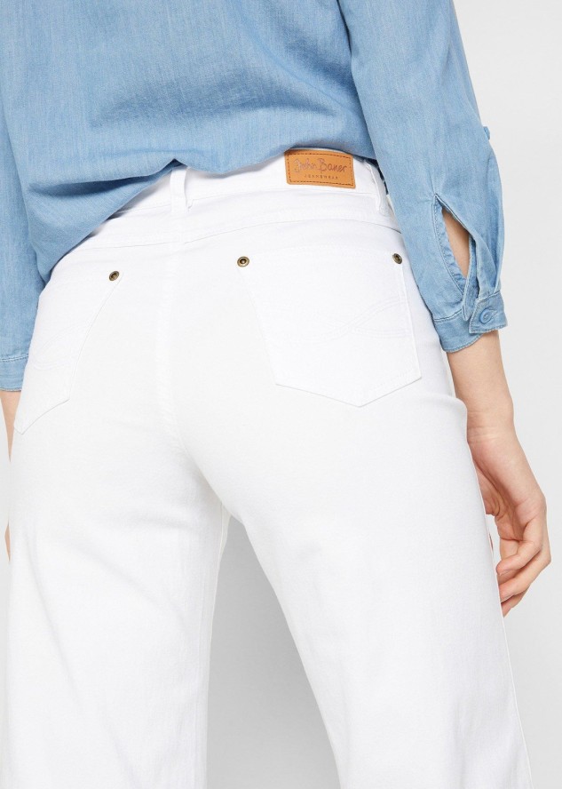 Dżinsy ze stretchem wide fit, mid waist