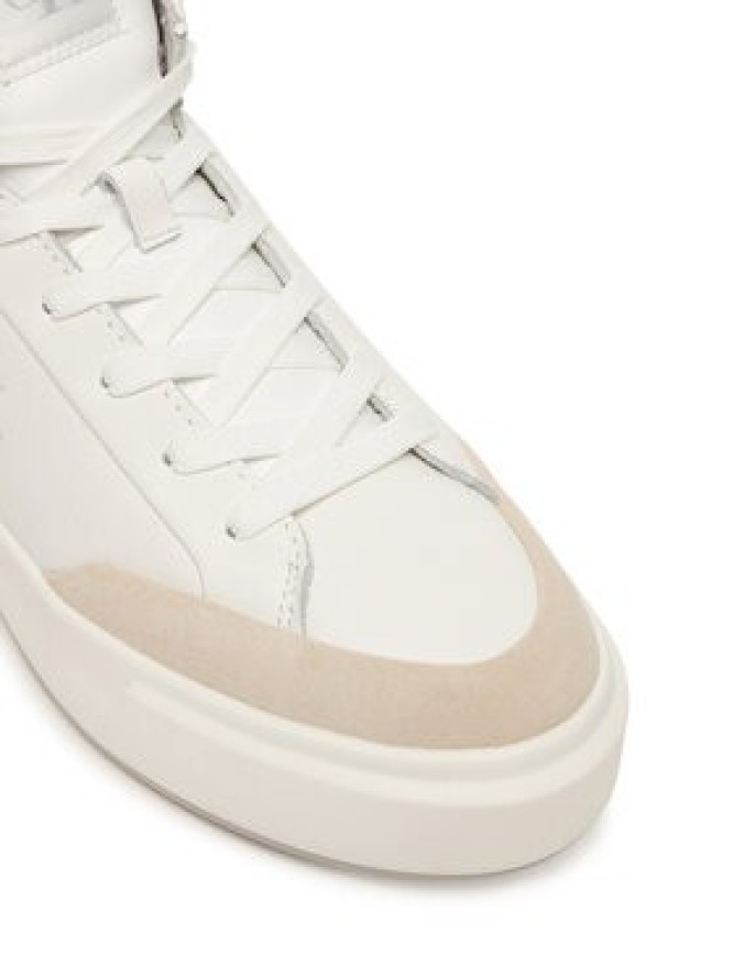 Calvin Klein Sneakersy Basket Cups High Laceup Lth Mix YW0YW02024 Biały