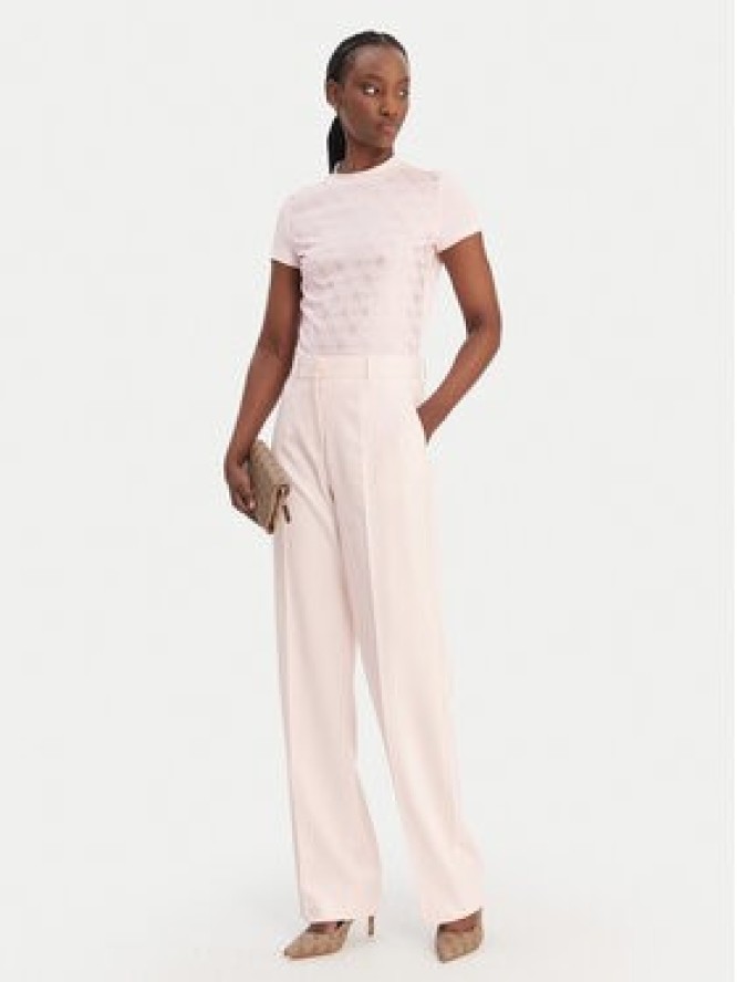 Guess Spodnie materiałowe W6RB02 WH9Y2 Różowy Regular Fit