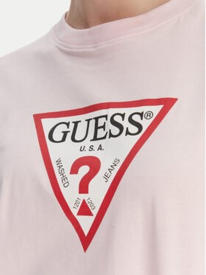Guess Jeans T-Shirt W4YI73 K8HM0 Różowy Regular Fit
