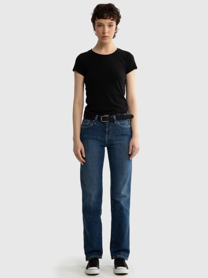 Koszulka damska z krótkim rękawem czarna Classaca 906