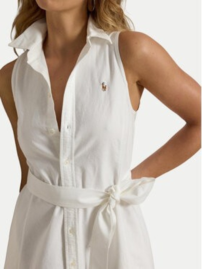 Polo Ralph Lauren Sukienka koszulowa 211968897001 Biały Regular Fit