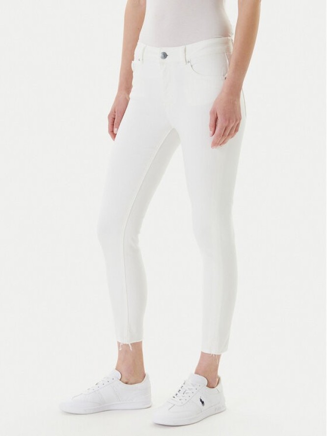 Mustang Jeansy Shelby 1016183 Biały Skinny Fit