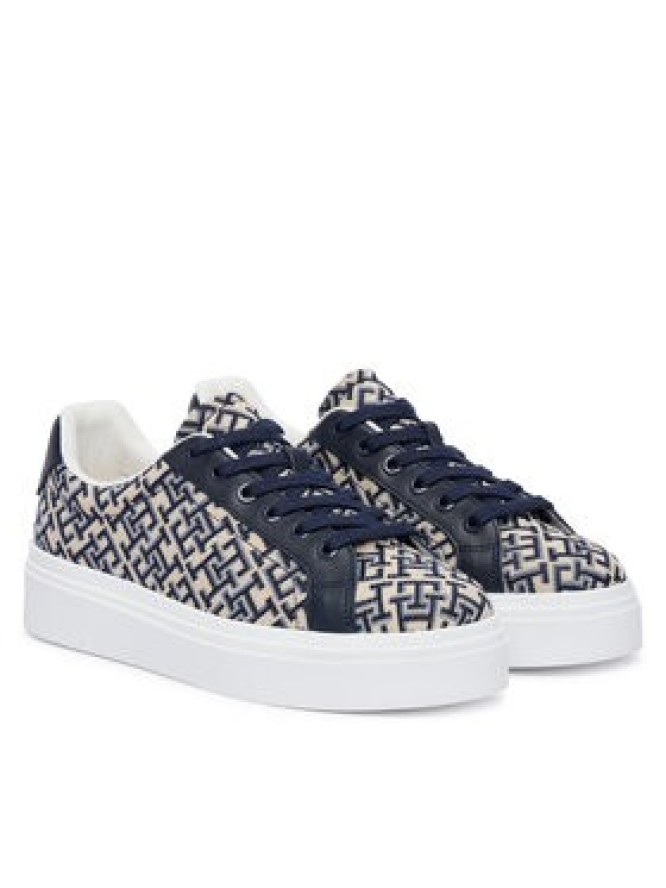 Tommy Hilfiger Sneakersy Chic Platform Monogram FW0FW09398 Beżowy