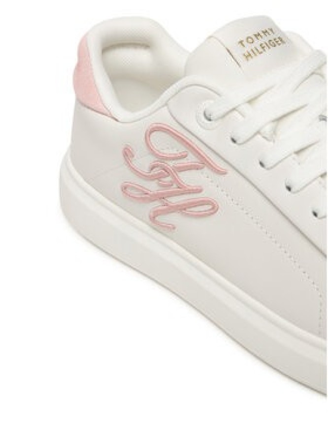 Tommy Hilfiger Sneakersy Th Icon Court Script FW0FW09363 Biały