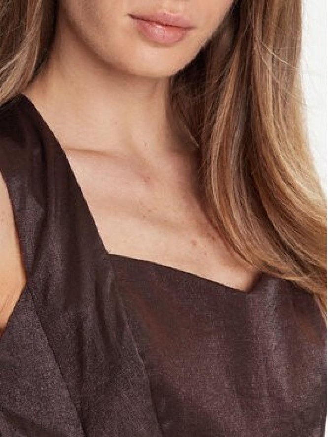 Rinascimento Sukienka koktajlowa CFC0125066003 Brązowy Regular Fit