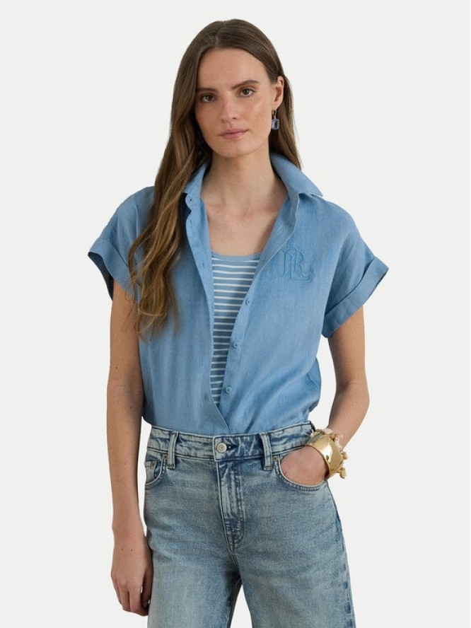 LAUREN RALPH LAUREN Koszula 200874259011 Błękitny Relaxed Fit