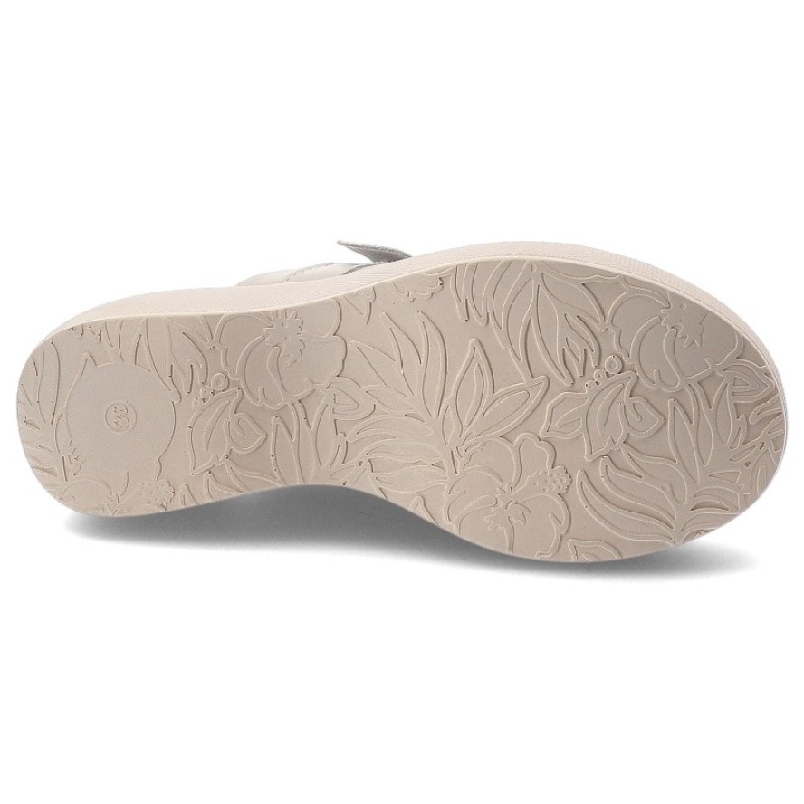 Beżowe Klapki S.Barski Eleganckie Obuwie Damskie