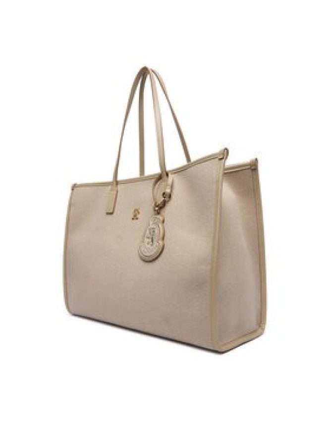 Tommy Hilfiger Torebka Th City Large Tote Melton AW0AW18215 Beżowy