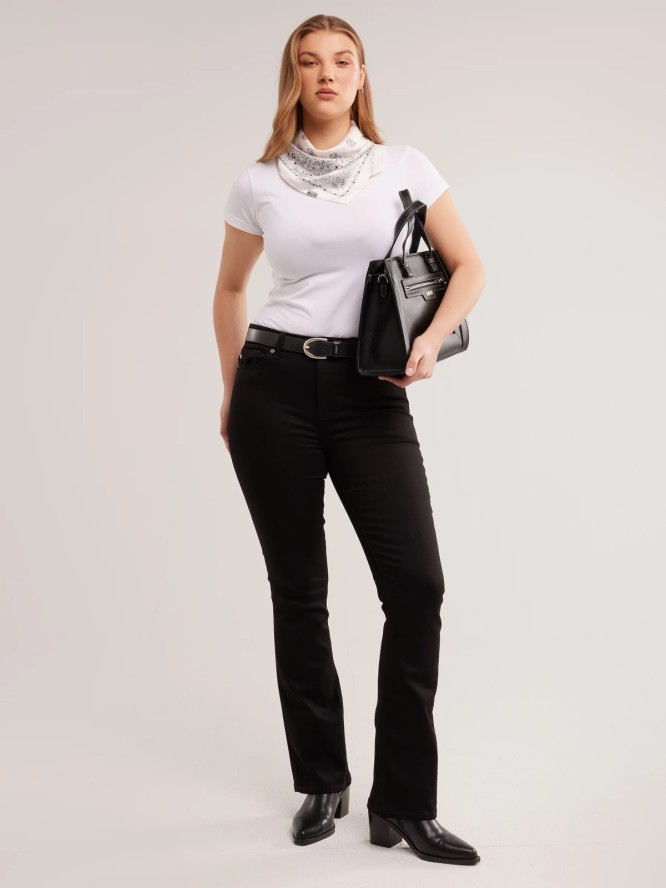 Jeansy damskie czarne Adela Bootcut 908