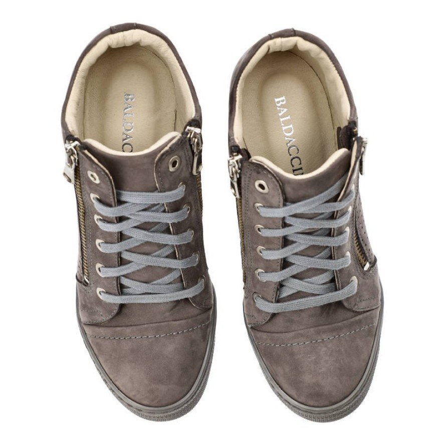 Szare Botki Baldaccini Damskie Buty Na Koturnie